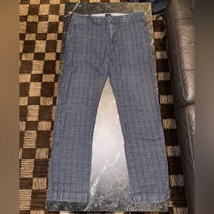 Men's J Crew Blue/Grey Plaid Pants